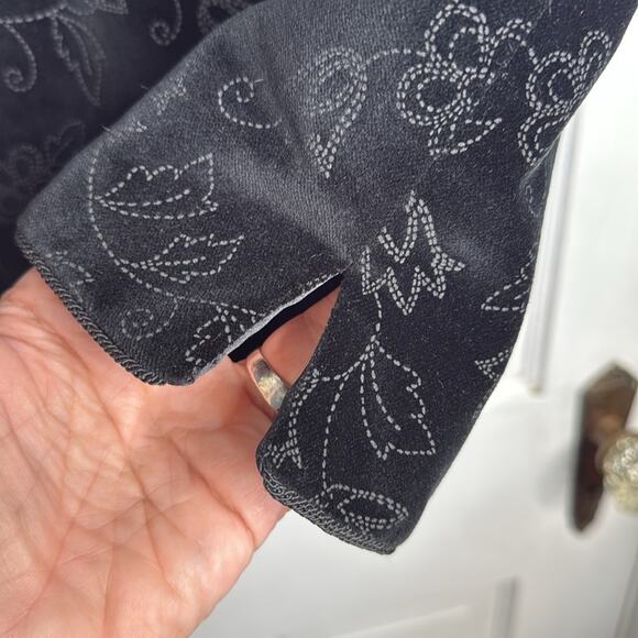 Skea Insulated Velour Fleece Vintage Full Zip Embroidered Vest Gilet W1658 Sz M - Picture 6 of 8